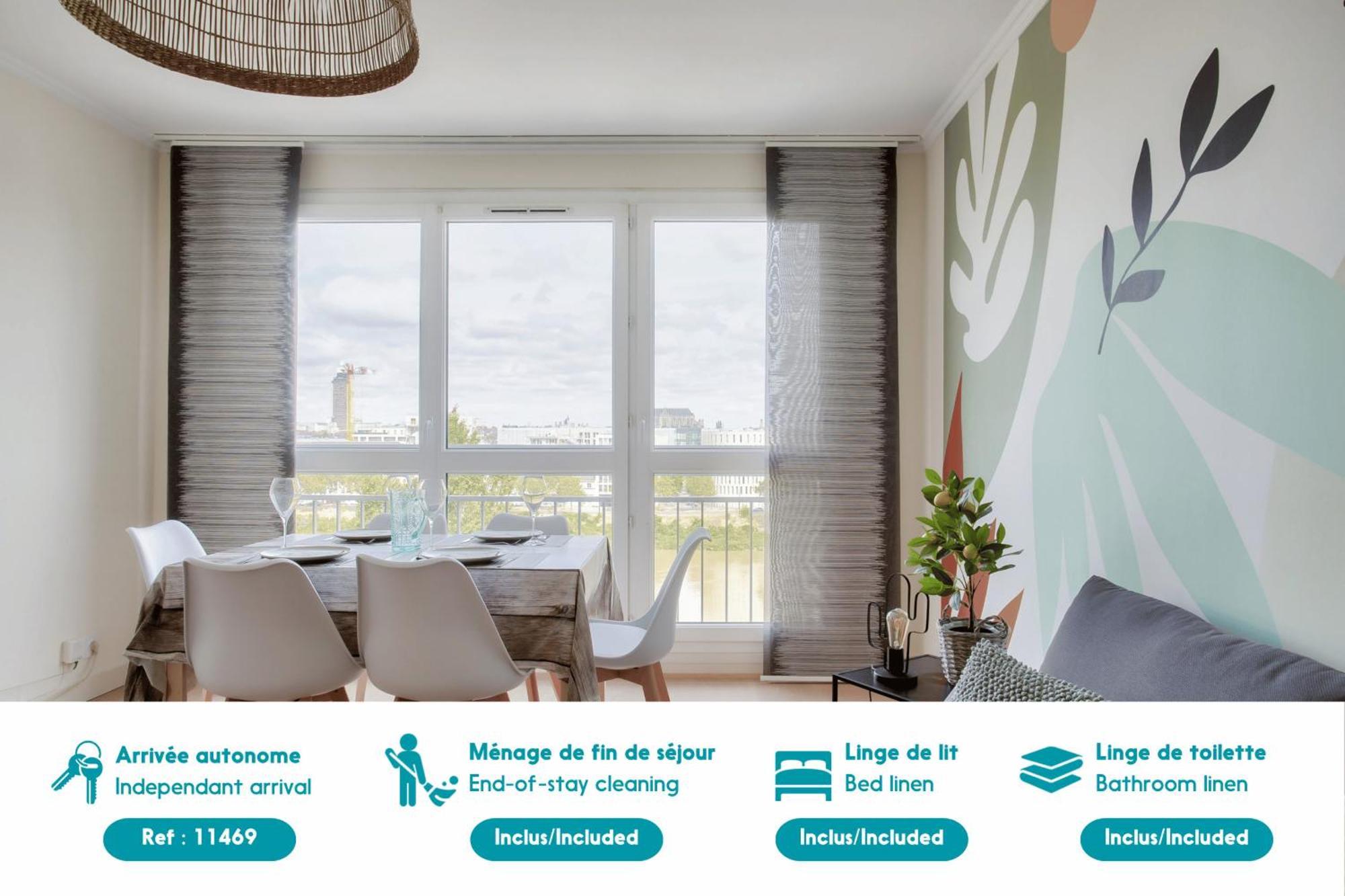 Apartamento Escapade Sur L'Ile De Nantes Avec Vue Sur La Loire Exterior foto